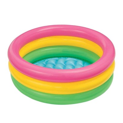 Piscina rotunda gonflabila, multicolora, 86x25cm, vinil, 3 inele foto