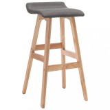 vidaXL Scaun de bar, gri &icirc;nchis, material textil