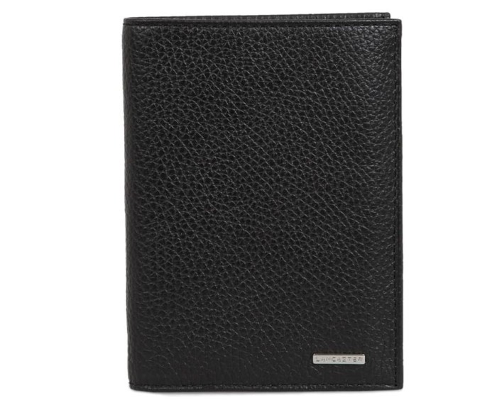 Portofel pentru barbati Lancaster, 10.5 x 15 x 1 cm, negru - RESIGILAT