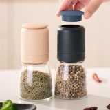 Set 2 buc rasnita manuala 150 ml bej/negru