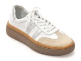 Pantofi sport GRYXX albi, BL5754, din piele naturala
