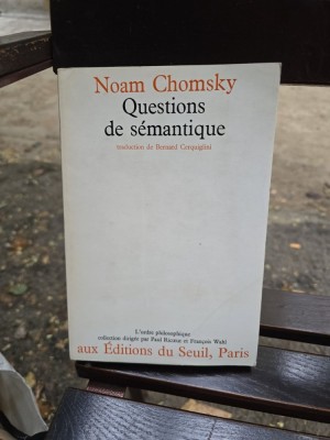 Questions de s&amp;eacute;mantique - Noam Chomsky foto