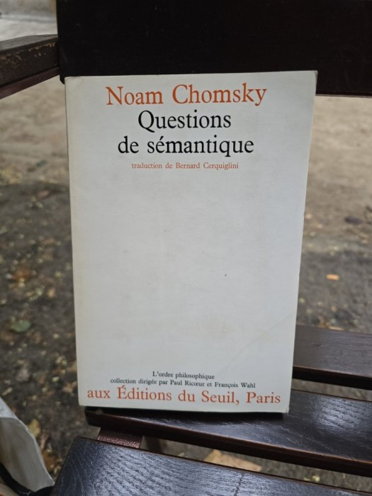Questions de s&eacute;mantique - Noam Chomsky