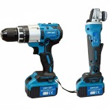 Set Trusa Autofiletanta cu percutie si Flex Polizor unghiular 125MM Campion PRO Profesional, 2 acumulatori 48V, 8Ah, valiza transport