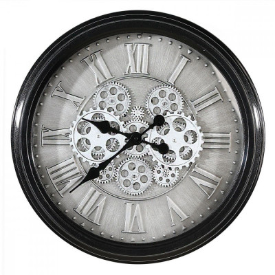 Ceas de perete steampunk din metal si sticla Factona 53 cm foto
