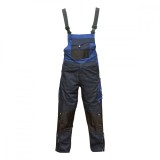 Pantaloni de lucru cu pieptar, salopeta din poliester cu bumbac, albastru navy, S Breckner Germany