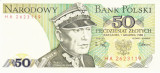Bancnota Polonia 50 Zloti 1988 - P142c UNC