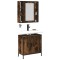 vidaXL Set mobilier de baie, 2 piese, stejar fumuriu, lemn prelucrat 3214722