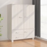 Cumpara ieftin Dulap haine &bdquo;HAMAR&rdquo;, alb, 99x45x137 cm, lemn masiv de pin