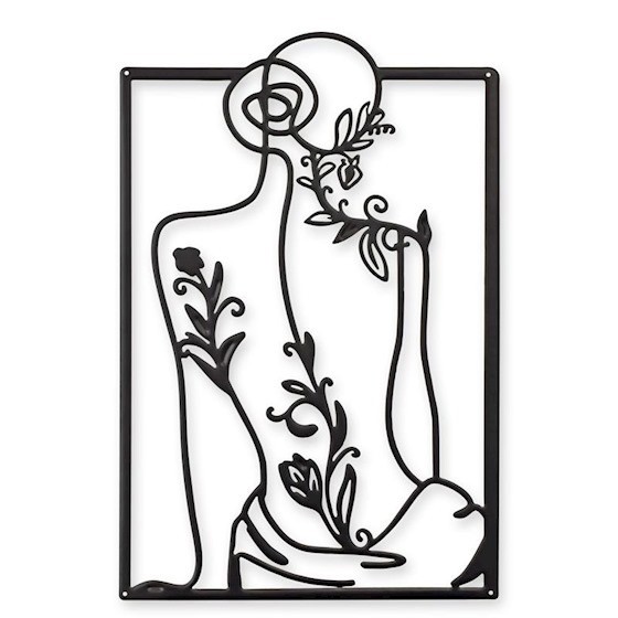 Fata cu flori-decoratiune metalica NY-65
