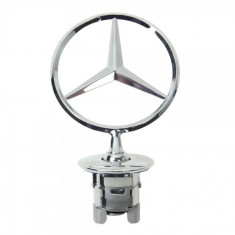Emblema Mercedes Benz Star, montare pe capota, crom, 122mm