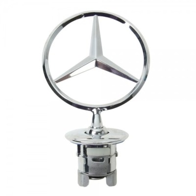 Emblema Mercedes Benz Star, montare pe capota, crom, 122mm foto