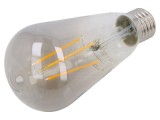Lampă LED gri E27 230VAC 600lm 6W 360&deg; 2700K