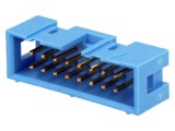 Conector IDC soclu tată 16 pini 2x8 THT 2,54mm albastru TE Connectivity