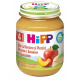 Piure din banane, piersici si mere, Hipp, 125 g