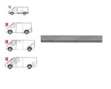 Panou lateral Ford Transit (V184/5) 05.2000-04.2006(Model Scurt ), Ford Transit/Tourneo (V347/8) 05.2006-04.2013 , partea Stanga, Inferior; L=1194mm,