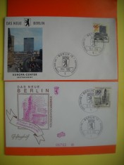 HOPCT PLIC FDC S NR 339 SET 2 FDC -1966 CLADIRI NOUL BERLIN- GERMANIA BERLIN VEST -NECIRCULAT