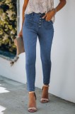 L812-444 Blugi casual cu talie inalta, L/XL, M, S/M