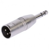 ADAPTOR XLR TATA - JACK 6.35 TATA STEREO METAL, BST