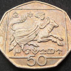 Moneda 50 CENTI - CIPRU, anul 1991 *cod 1850 B