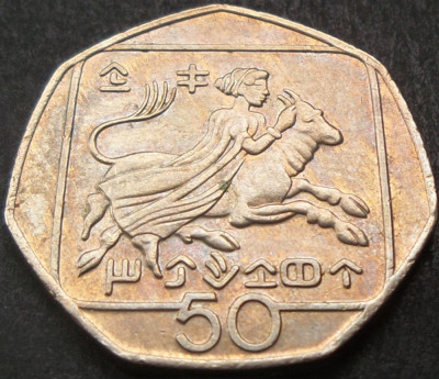 Moneda 50 CENTI - CIPRU, anul 1991 *cod 1850 B foto