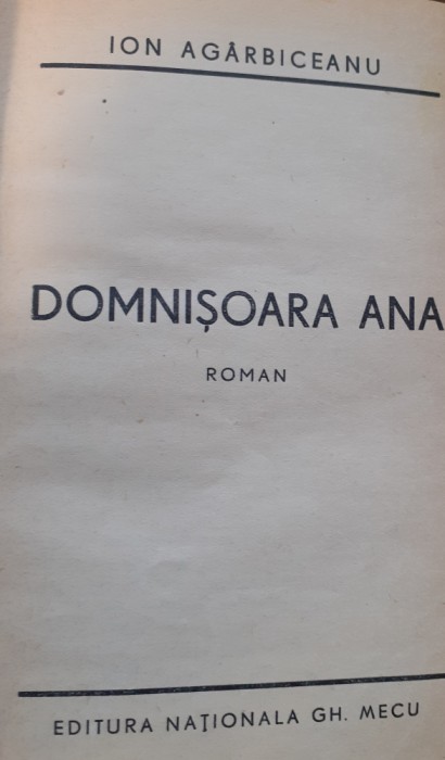 DOMNISOARA ANA ION AGARBICEANU 1941