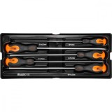 Set surubelnite lungi, late si cruce, sertar TIP A (385x150 mm) pentru dulap mobil, PH0-2, 4-6 mm, 250 mm, 5 buc, RICHMANN