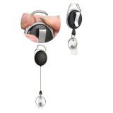 Suport retractabil pentru legitimatii si insigne cu carabiniera si snur extensibil