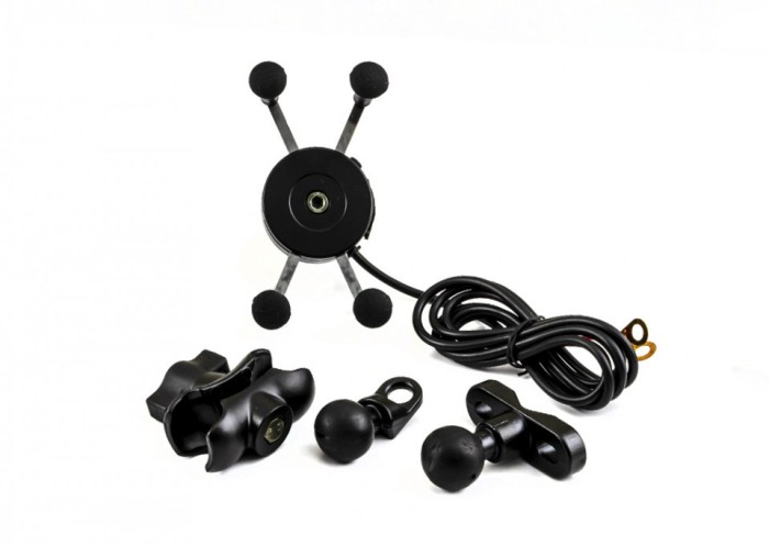 Suport telefon MOTO/compatibil cu orice lungime de telefon/ lățime minimă 4 cm,