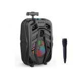 Cumpara ieftin Boxa Portabila Tip Troler ZQS8133 Bluetooth, Microfon Fir, Karaoke, 15W RMS, 8 inch Difuzor, Autonomie 5-8h