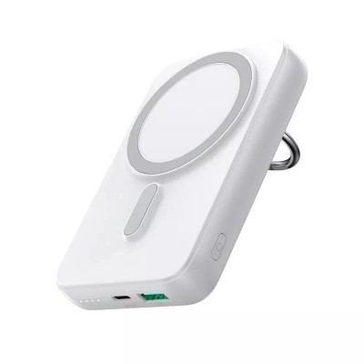 Baterie externa Luka JR-W050, 10000mAh, 20W, MagSafe, suport cu inel, alb, 105x60.5x23.5mm foto
