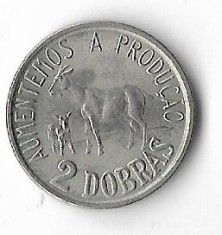 Moneda 2 dobras 1977 - Sao Tome e Principe foto