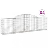 Cumpara ieftin Cosuri gabion arcuite 4 buc., 300x30x80/100 cm, fier galvanizat