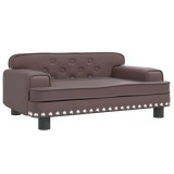 Cumpara ieftin Canapea pentru copii maro 70x45x30 cm piele artificiala