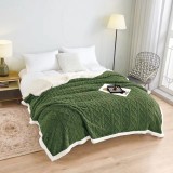 PATURĂ TRICOT CU BLĂNIȚĂ &ndash; VERDE
