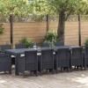 VidaXL Set de masă pentru grădină 13 pcs Antracit mare Polyrattan