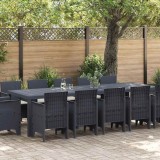 Set de masă pentru grădină 13 pcs Antracit mare Polyrattan
