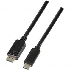 Cablu video Logilink UA0335 USB Male tip C - DisplayPort v1.2 Male 1.8m Negru foto