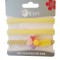 Set 3 elastice de par, Love, 8 cm, Galben, 49BJ