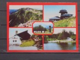 POLONIA - KARPACZ - 5 VEDERI DIN REGIUNE - MUNTELE SNIEZKI ,OBSERVATORUL METEOROLOGIC ( 1603 m ), HOTELUL SI LACUL GLACIAL - NECIRCULATA