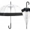 Umbrela dama automata Perletti forma cupola cu margine neagra 89 cm diametru