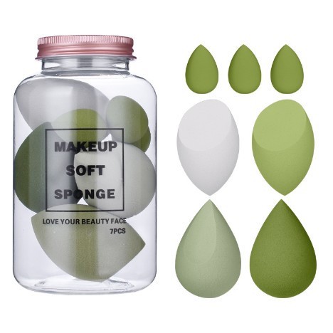Set buretei machiaj, flippy, premium, 7 bucati, verde