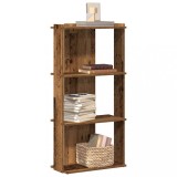 Biblioteca vidaXL 3 etaje lemn vechi 60x30x120cm, raft carti, maro