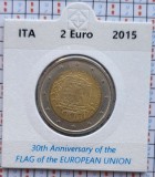 Italia 2 euro 2015 UNC - 30 EU Flag - km 382 - cartonas personalizat - D45701