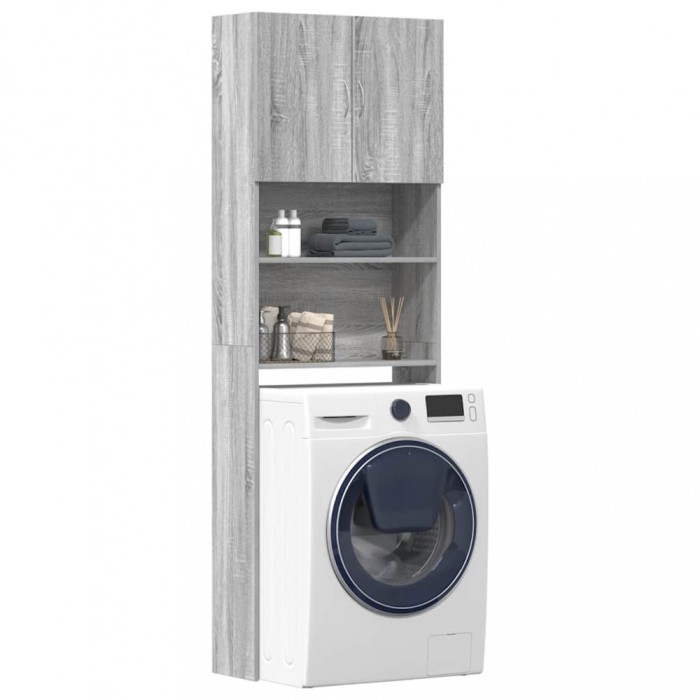 vidaXL Dulap mașină de spălat gri Sonoma 64x24x190 cm lemn prelucrat 859132