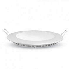 Panou led rotund incorporabil 12w 6400k alb rece