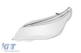 Sticla stanga pentru far cu spranceana LED si garnitura cromata potrivita pentru BMW Seria 5 E60 sedan LCI, E61 break LCI 2007-2010 versiunea 1 Perfor