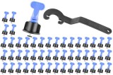 Set sistem nivelare gresie si faianta Strend Pro LS205 &ndash; 1 cheie, 50 distantiere T, 50 capace (rost 1,5 mm)
