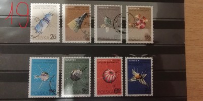 A12 S3 1 - Timbre foarte vechi -Polonia - sateliti artificiali foto