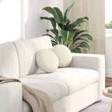 vidaXL Perne de Șezut 2 pcs Crem &Oslash; 40 x 13 cm Catifea 42014109